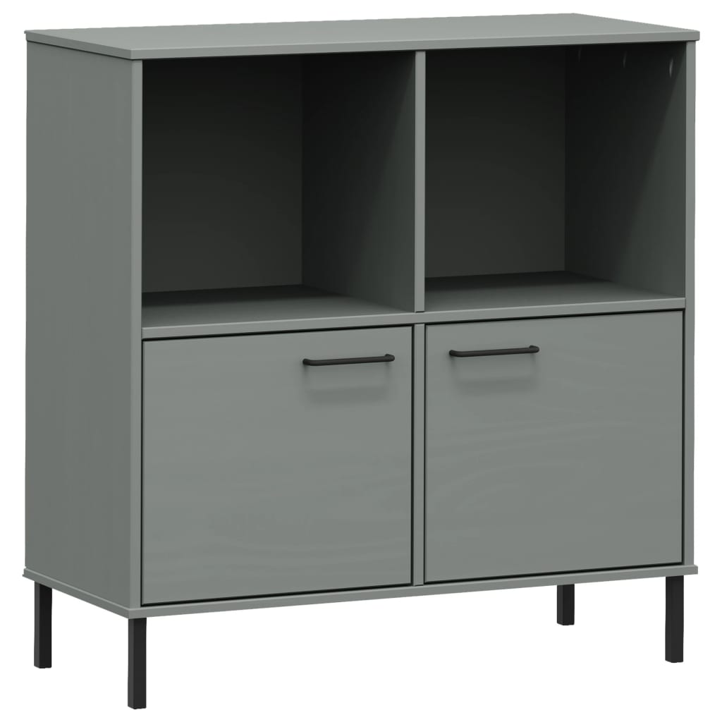 Bibliothèque avec pieds en métal Gris 90x35x90,5 cm Bois OSLO - XIOS