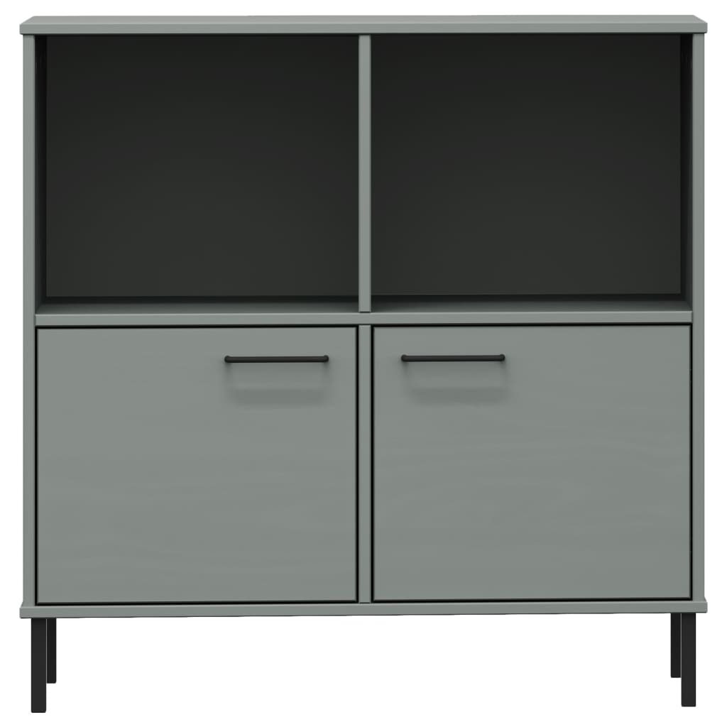 Bibliothèque avec pieds en métal Gris 90x35x90,5 cm Bois OSLO - XIOS