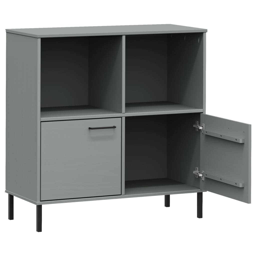 Bibliothèque avec pieds en métal Gris 90x35x90,5 cm Bois OSLO - XIOS