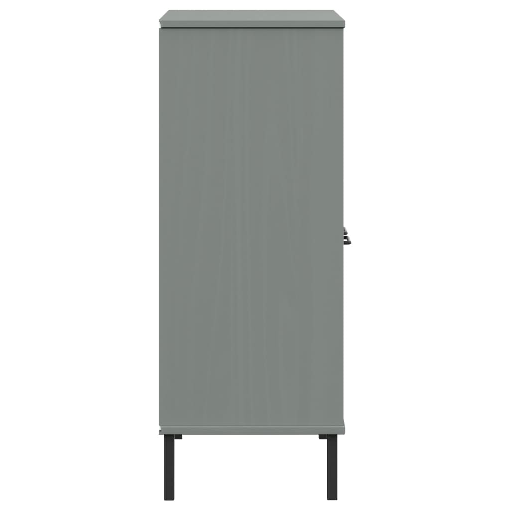 Bibliothèque avec pieds en métal Gris 90x35x90,5 cm Bois OSLO - XIOS