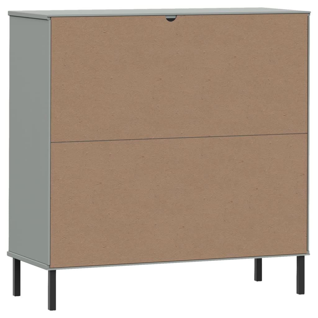 Bibliothèque avec pieds en métal Gris 90x35x90,5 cm Bois OSLO - XIOS