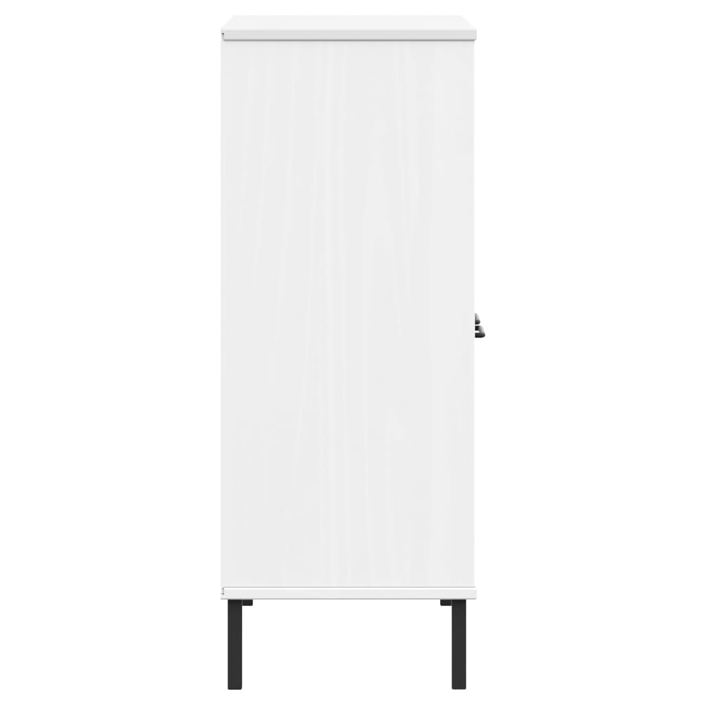 Bibliothèque avec pieds en métal Blanc 90x35x90,5 cm Bois OSLO - XIOS