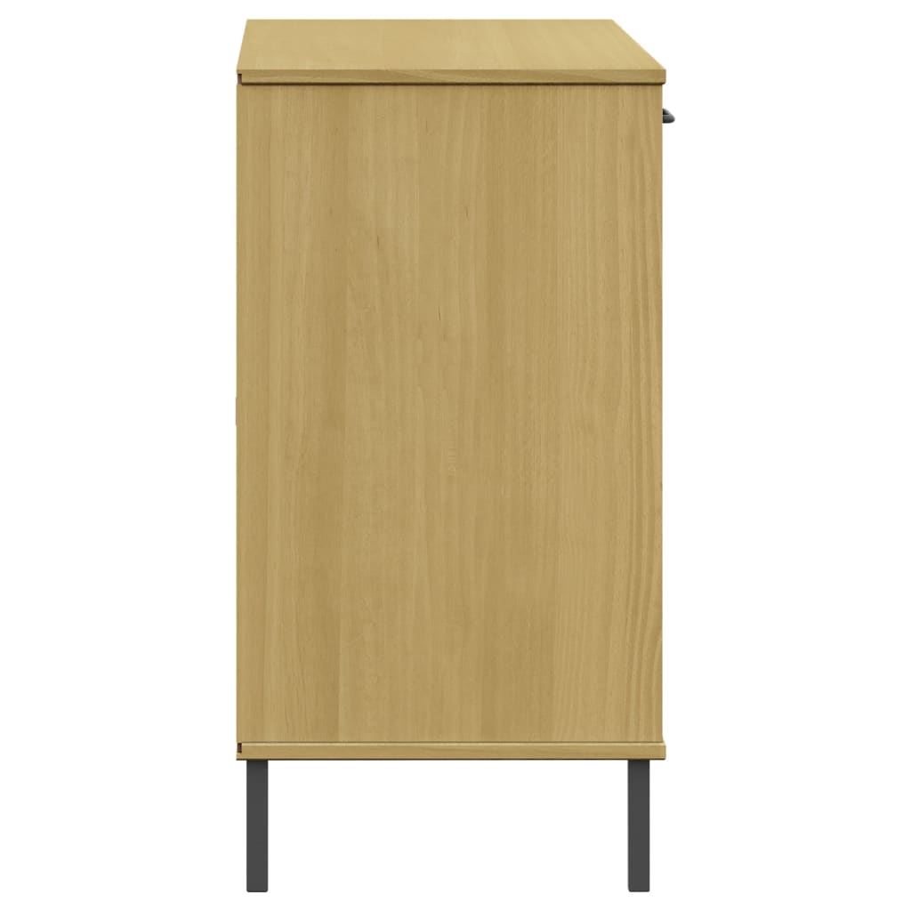 Buffet avec pieds en métal Marron 113x40x77 cm Bois massif OSLO - XIOS
