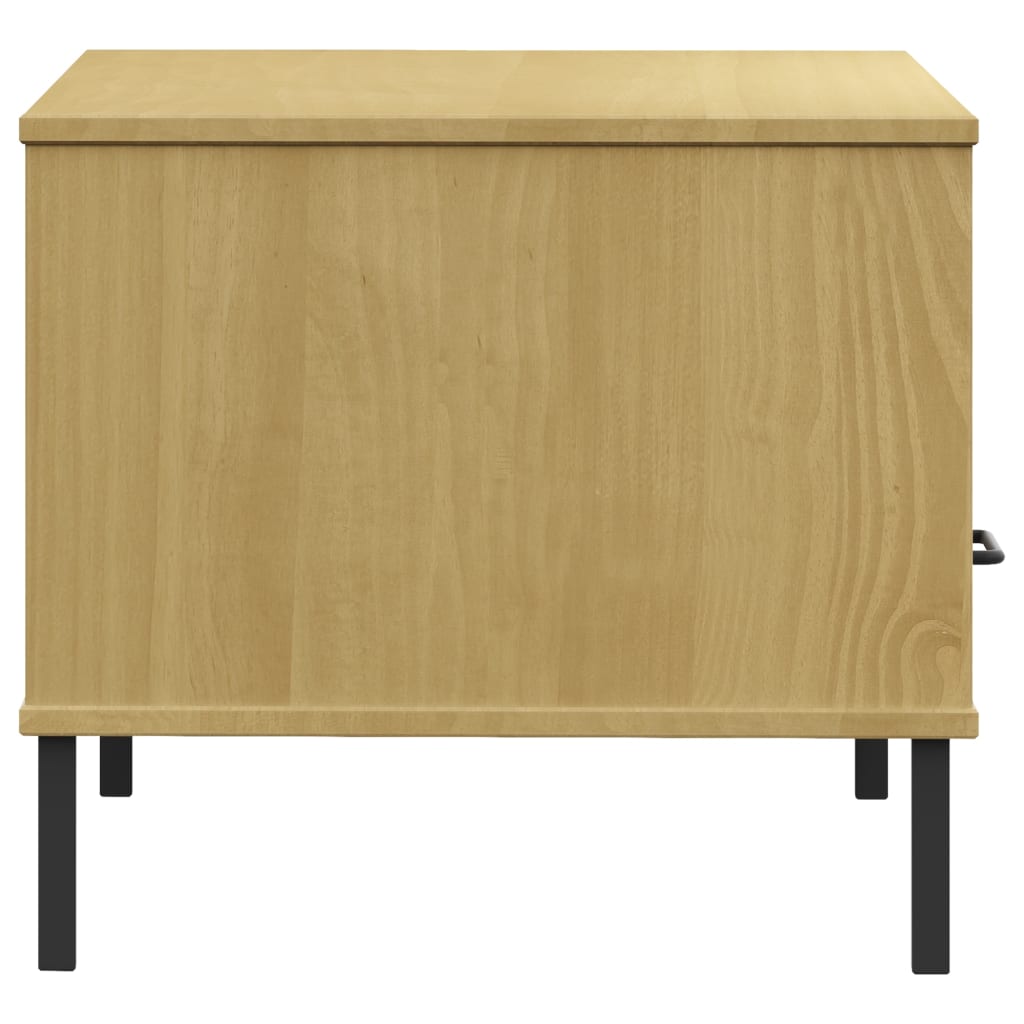 Table basse avec pieds en métal Marron 85x50x45 cm Bois OSLO - XIOS