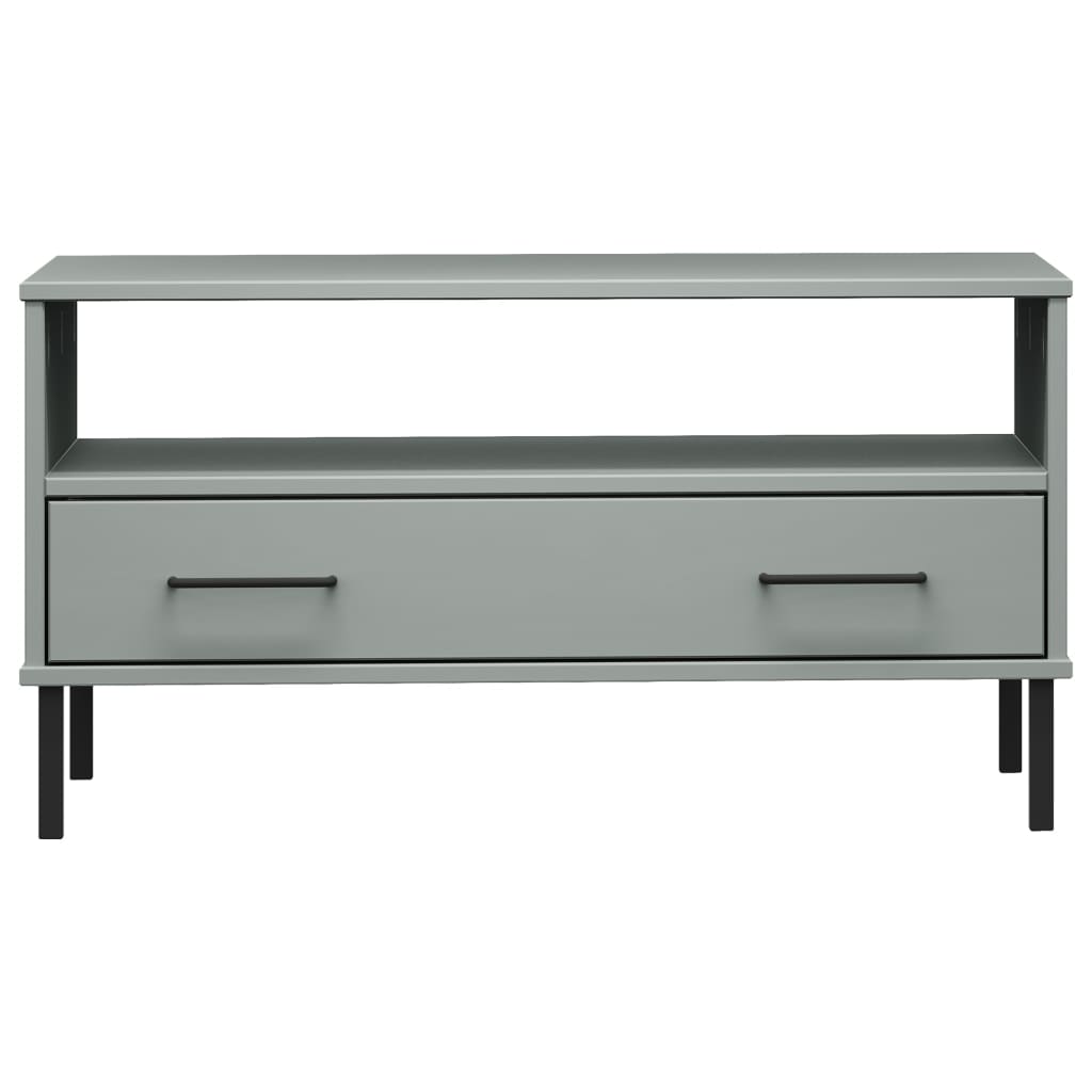 Table basse avec pieds en métal Gris 85x50x45 cm Bois OSLO - XIOS