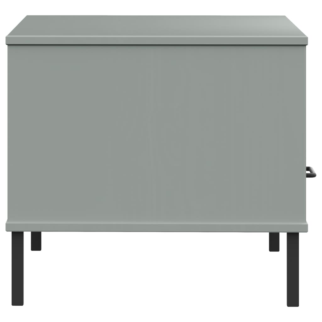Table basse avec pieds en métal Gris 85x50x45 cm Bois OSLO - XIOS