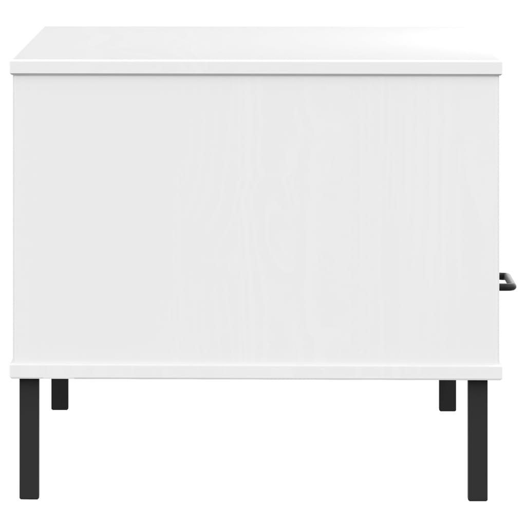 Table basse avec pieds en métal Blanc 85x50x45 cm Bois OSLO - XIOS