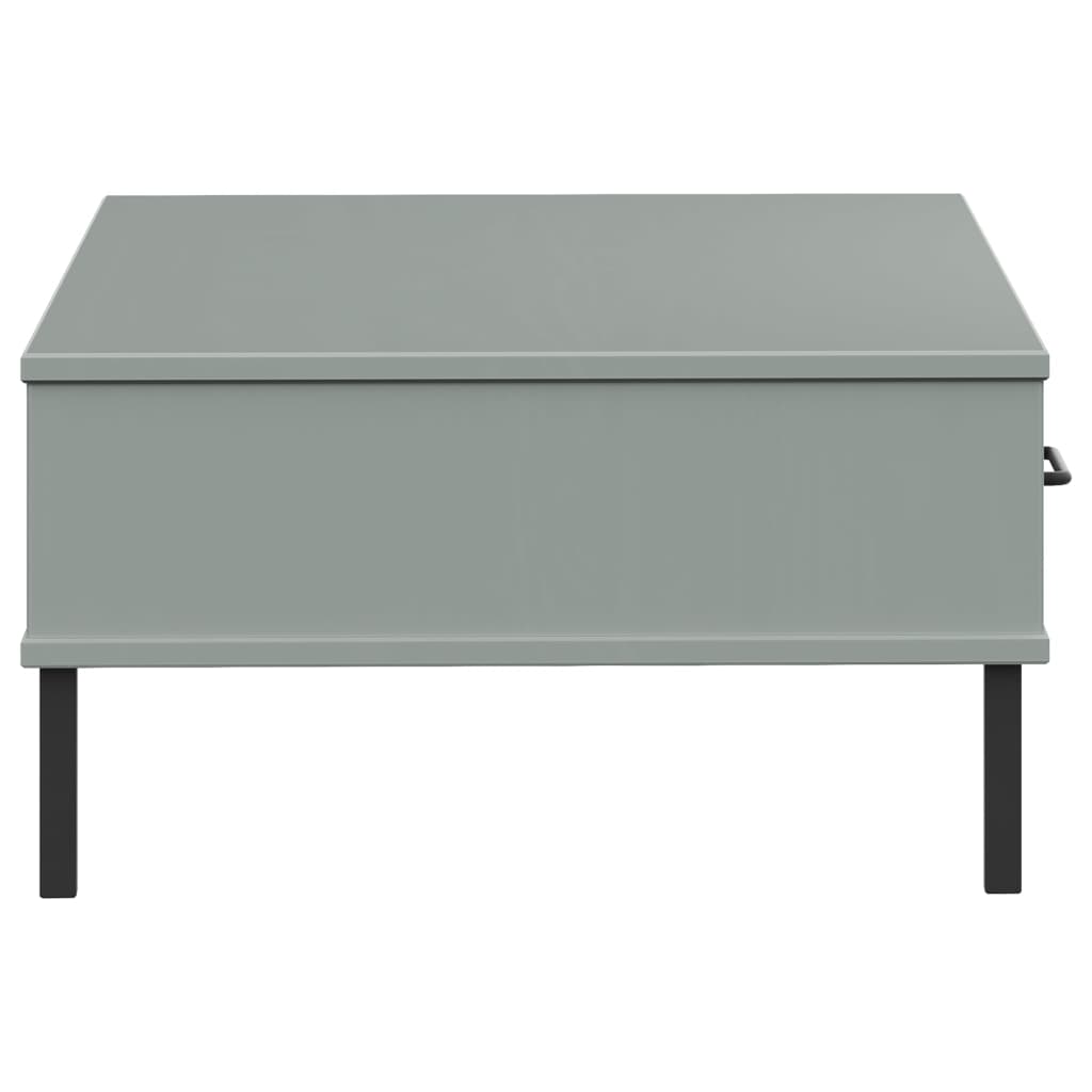 Table basse avec pieds en métal Gris Bois pin massif OSLO - XIOS