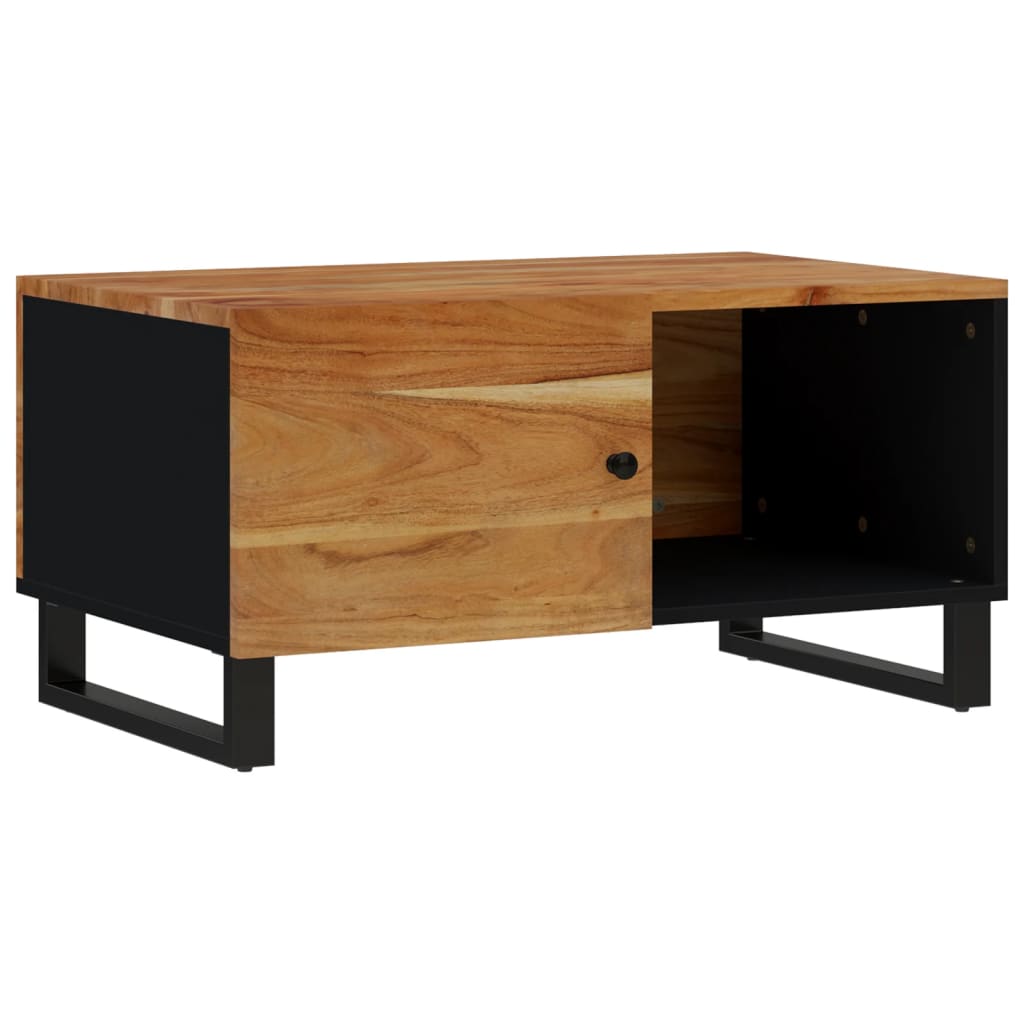 Table basse 80x50x40 cm Bois d'acacia solide et d'ingénierie - XIOS