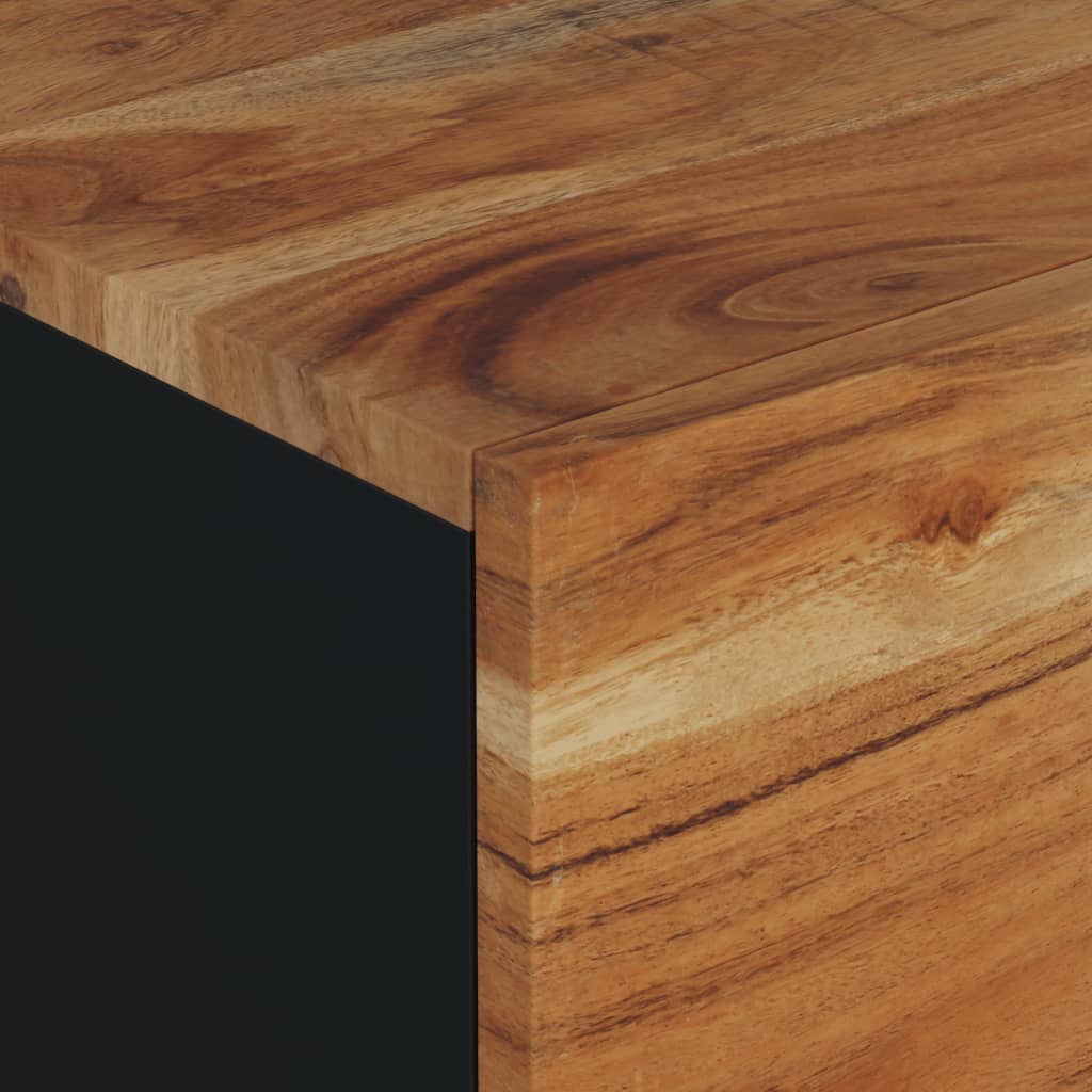 Table basse 80x50x40 cm Bois d'acacia solide et d'ingénierie - XIOS