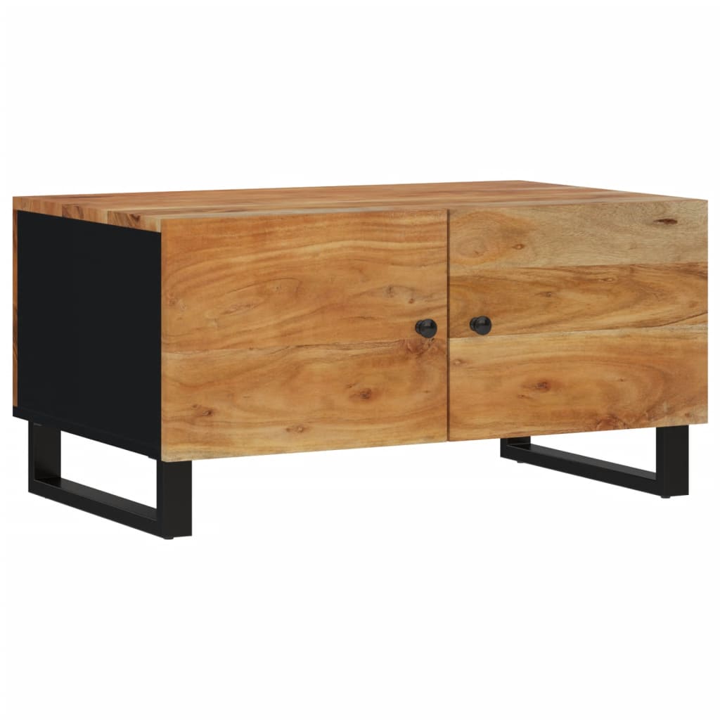 Table basse 80x50x40 cm Bois d'acacia solide et d'ingénierie - XIOS