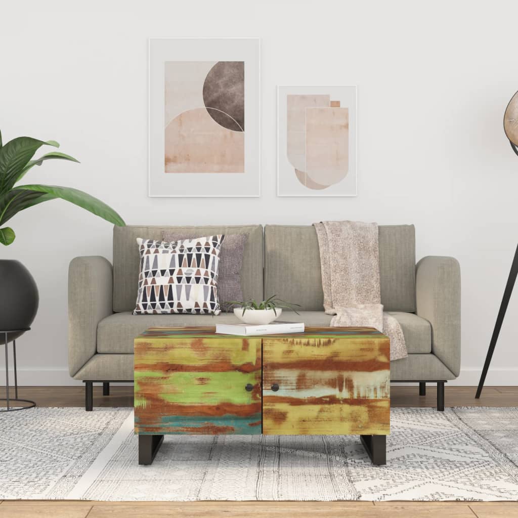 Table basse 80x50x40 cm Bois de récupération et d'ingénierie - XIOS