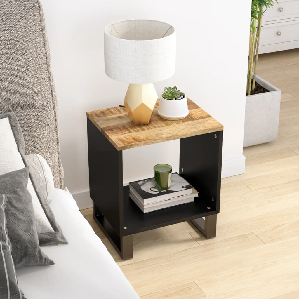 Table basse 40x31x46 cm Bois de manguier solide et d'ingénierie - XIOS