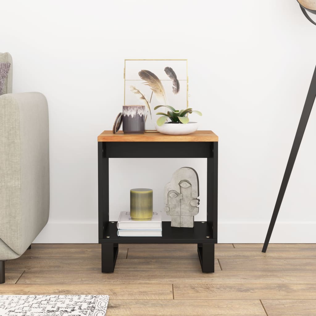 Table basse 40x31x46 cm Bois d'acacia solide et d'ingénierie - XIOS