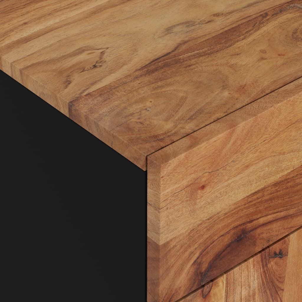 Table de chevet 50x33x60cm Bois d'acacia solide et d'ingénierie - XIOS