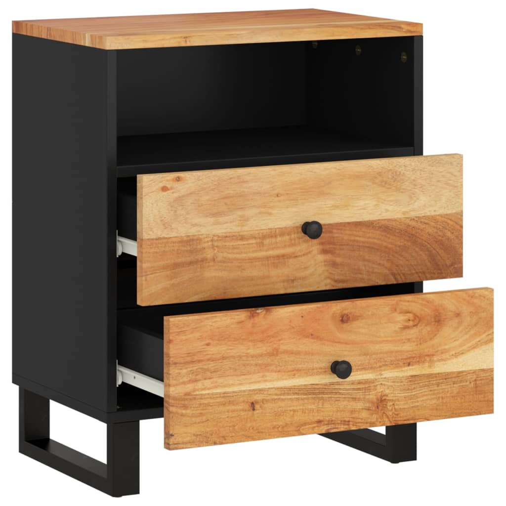 Table de chevet 50x33x62cm Bois d'acacia solide et d'ingénierie - XIOS