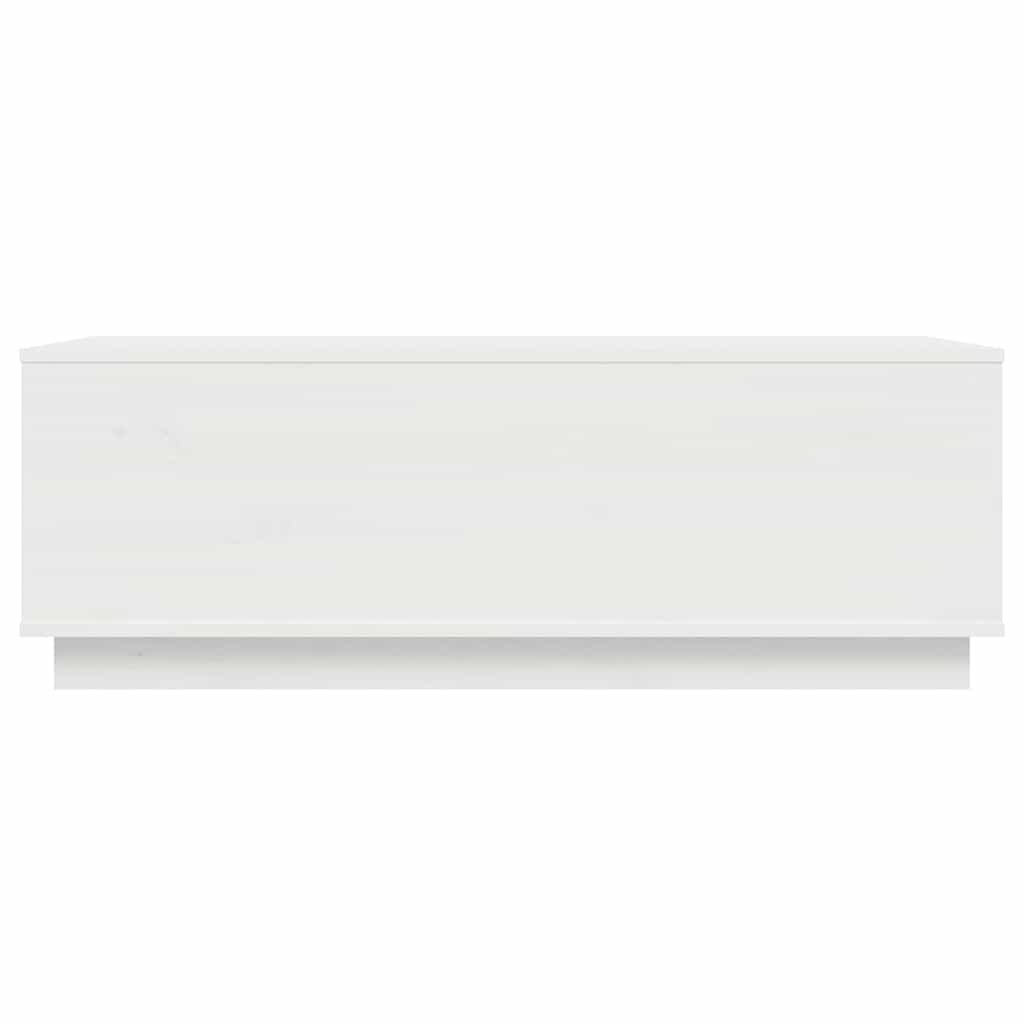 Table basse Blanc 100x50x35 cm Bois massif de pin - XIOS