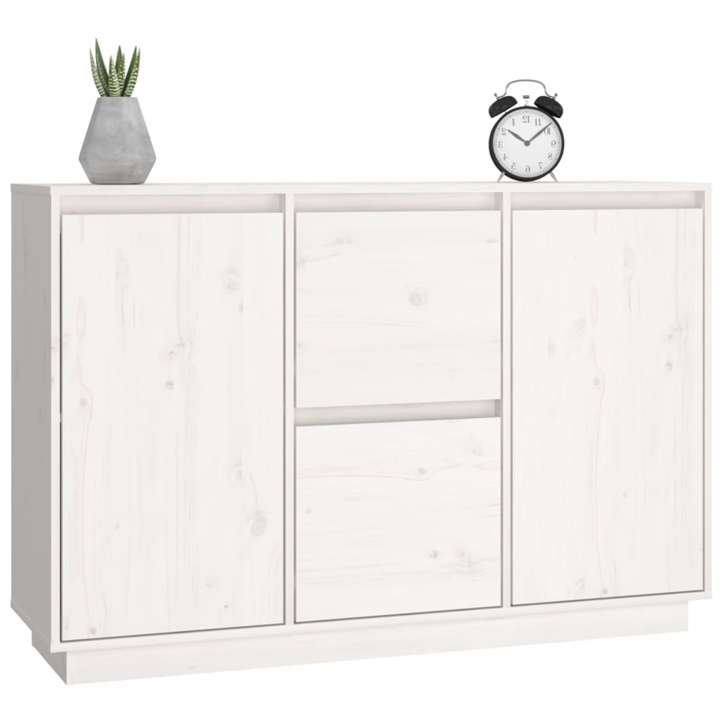 Buffet Blanc 111x34x75 cm Bois massif de pin Buffets & bahuts vidaXL