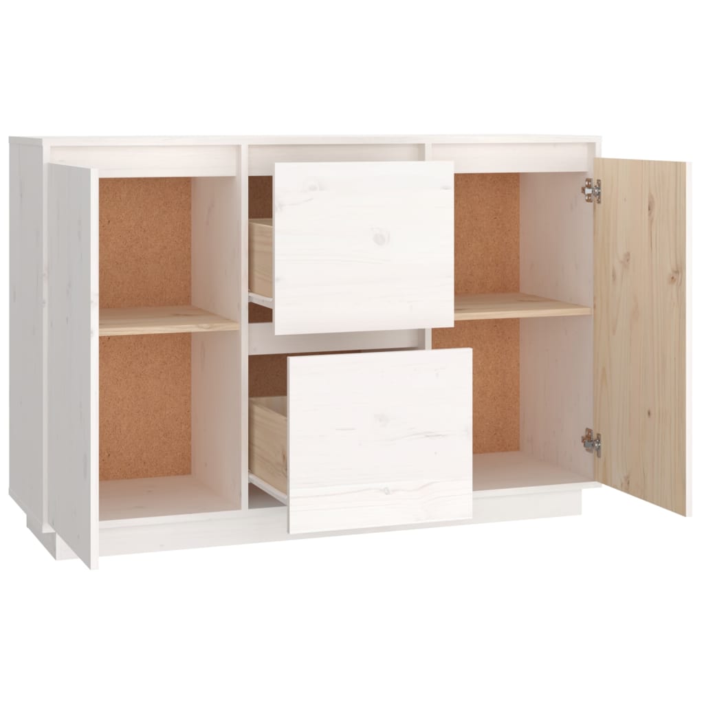 Buffet Blanc 111x34x75 cm Bois massif de pin Buffets & bahuts vidaXL