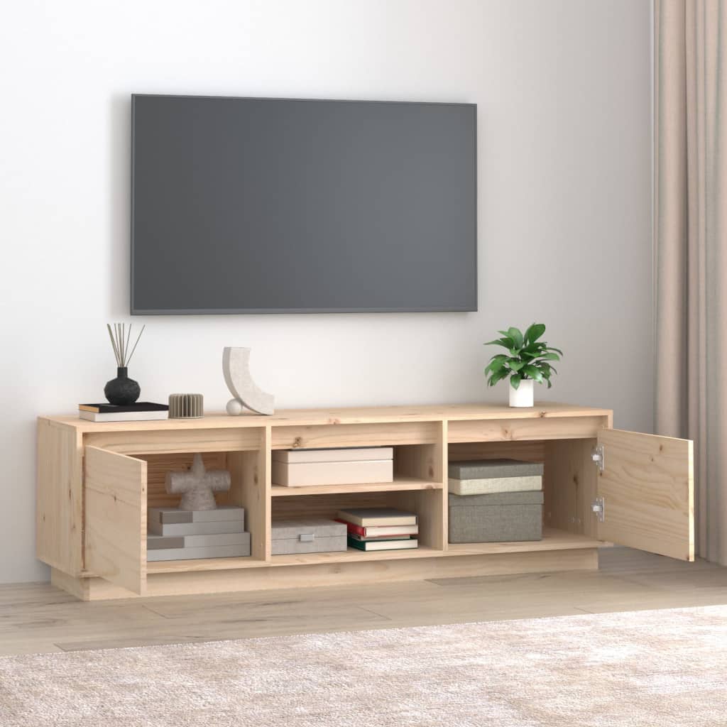 Meuble TV 140x35x40 cm Bois de pin massif - XIOS