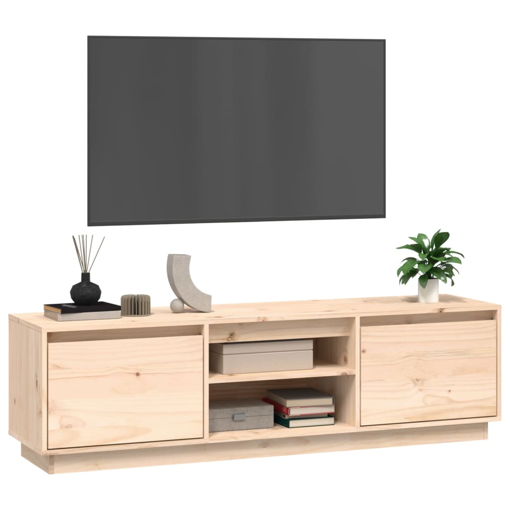 Meuble TV 140x35x40 cm Bois de pin massif - XIOS