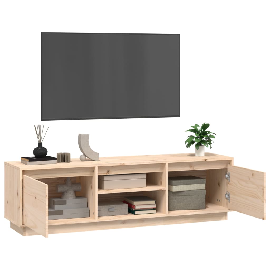 Meuble TV 140x35x40 cm Bois de pin massif - XIOS
