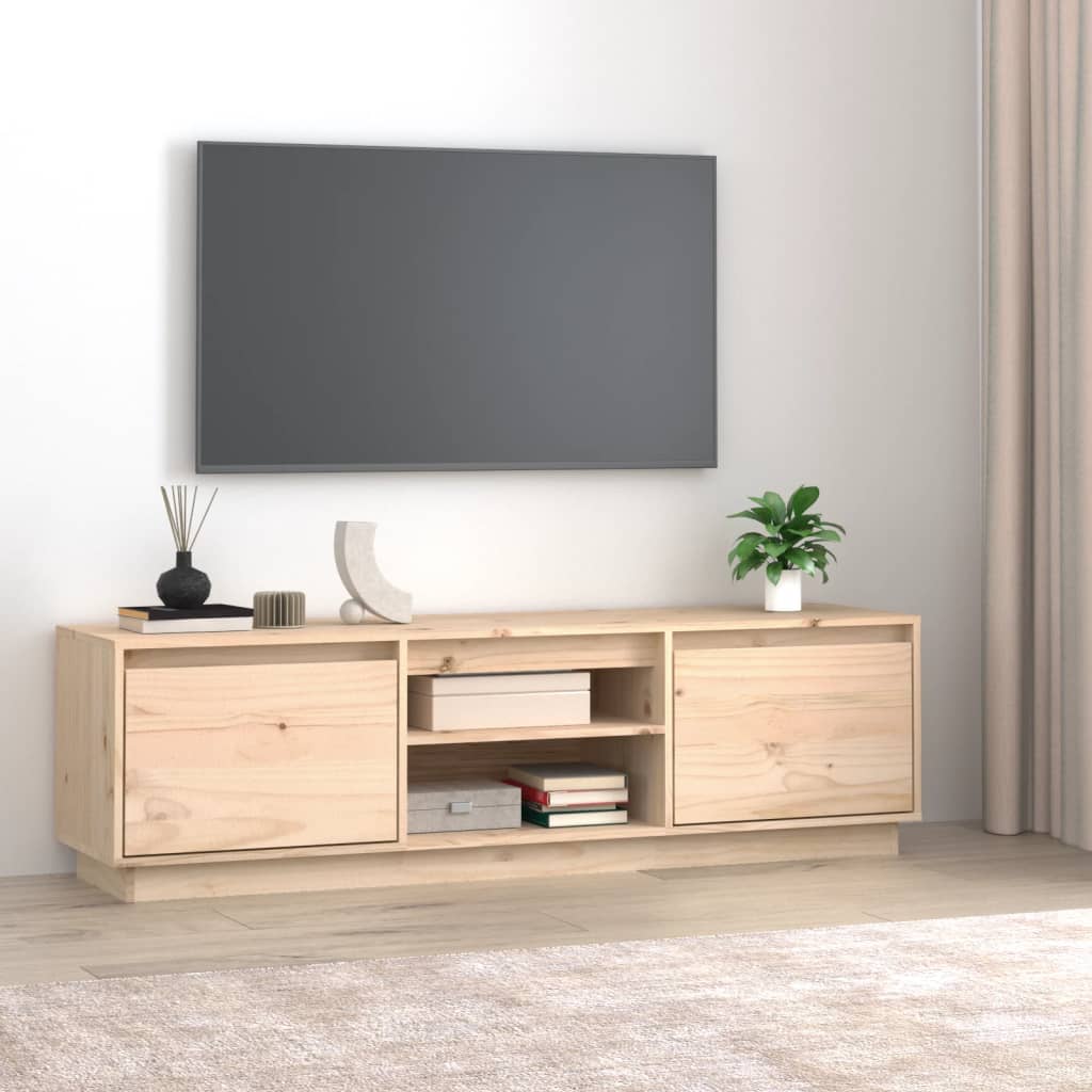 Meuble TV 140x35x40 cm Bois de pin massif - XIOS
