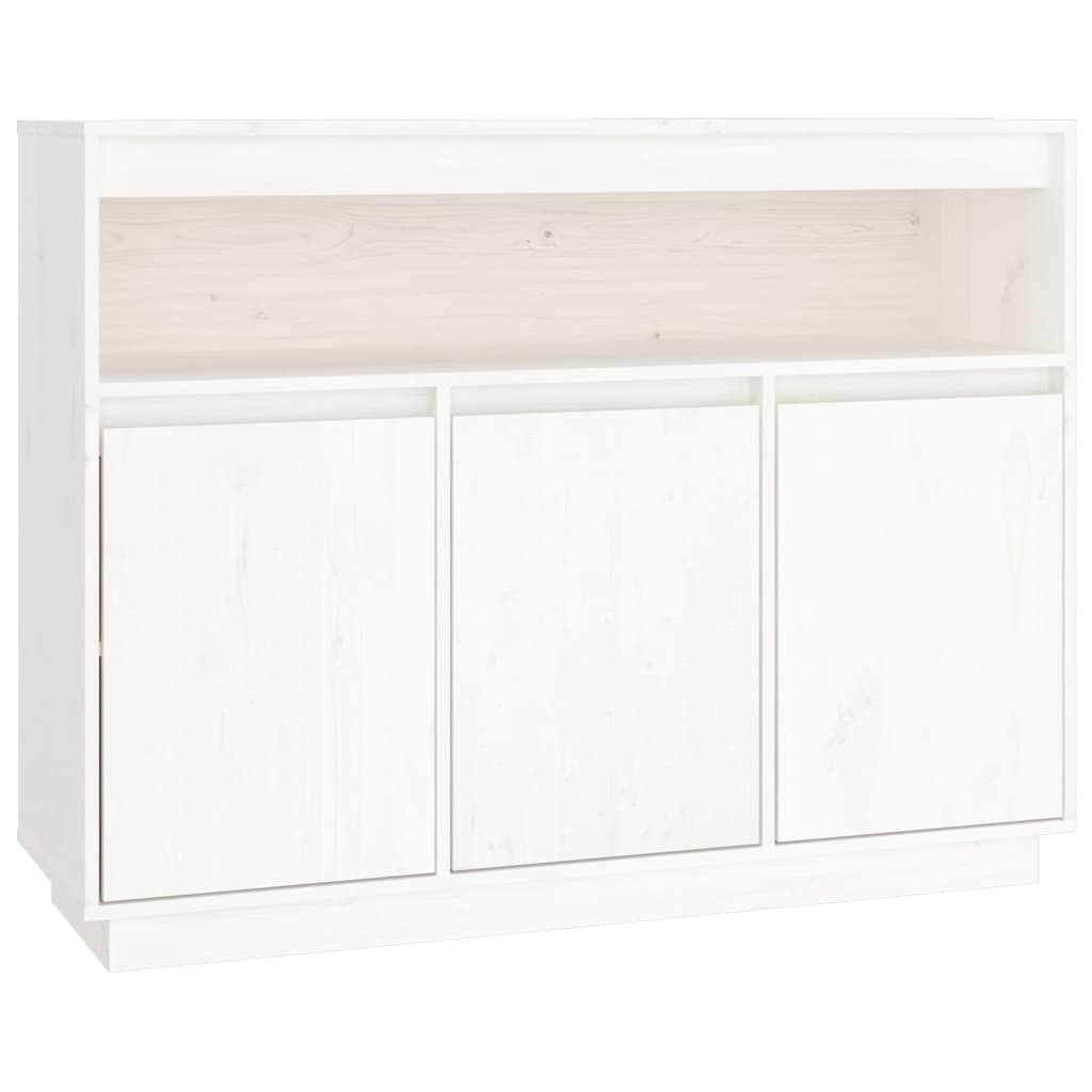 Buffet Blanc 104,5x34x80 cm Bois massif de pin - XIOS