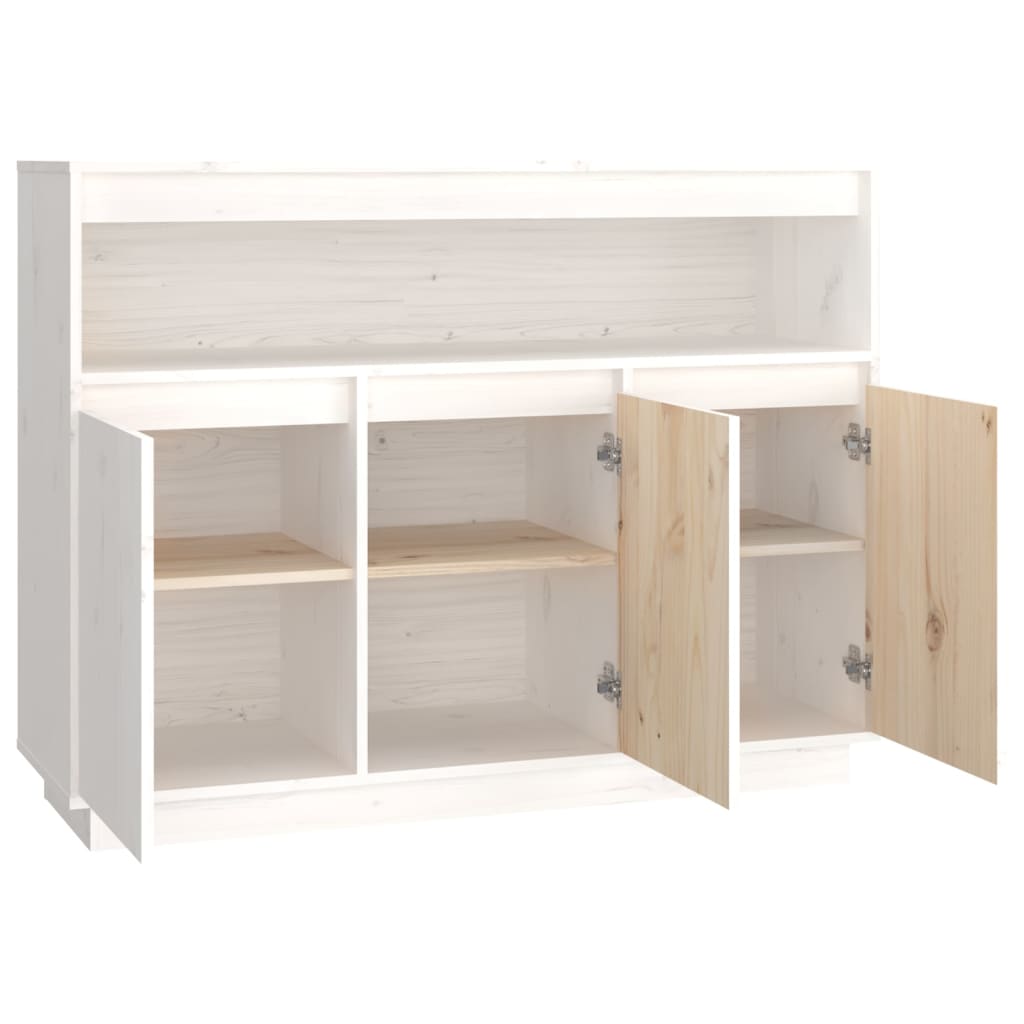 Buffet Blanc 104,5x34x80 cm Bois massif de pin - XIOS