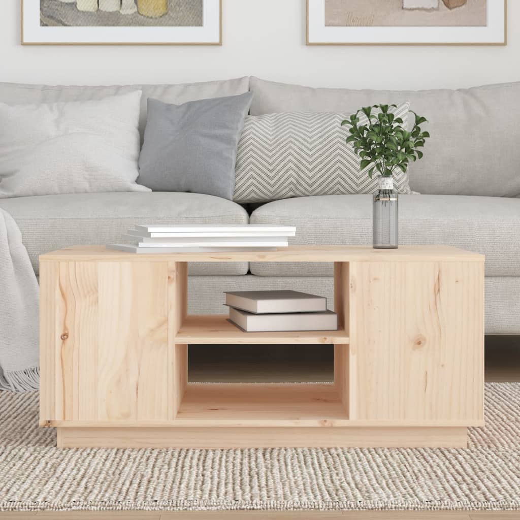 Table basse 90x49x40,5 cm Bois massif de pin - XIOS