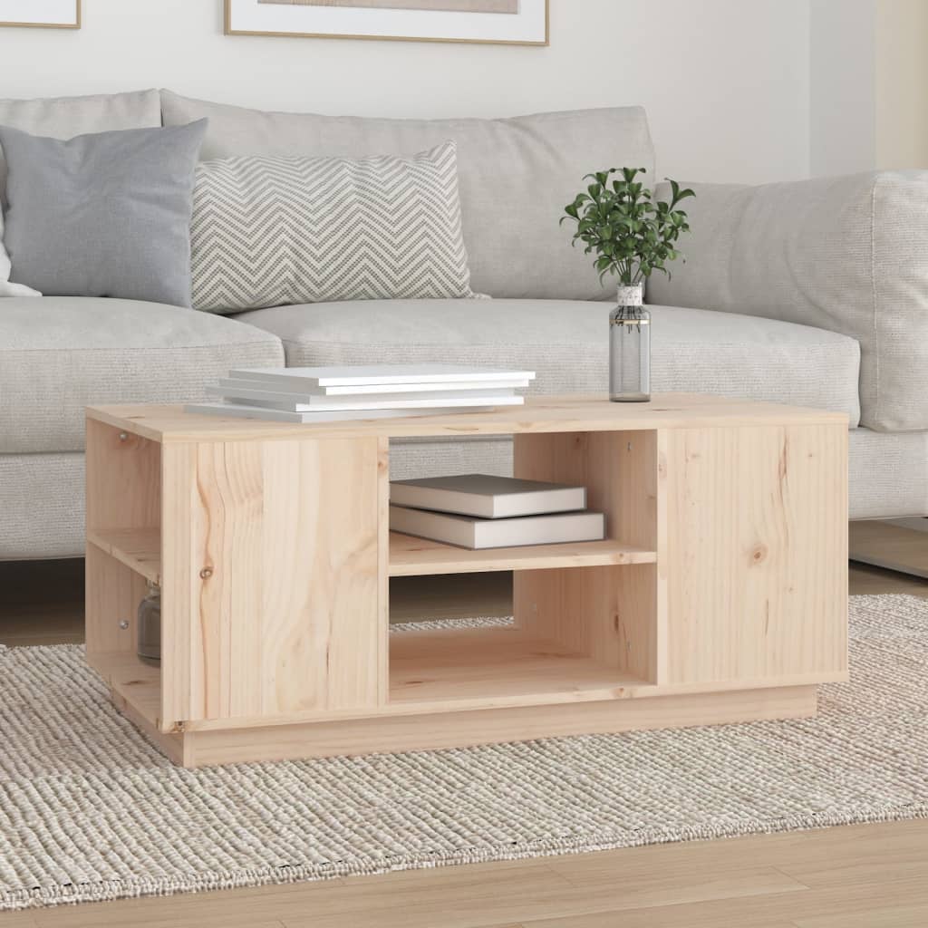 Table basse 90x49x40,5 cm Bois massif de pin - XIOS