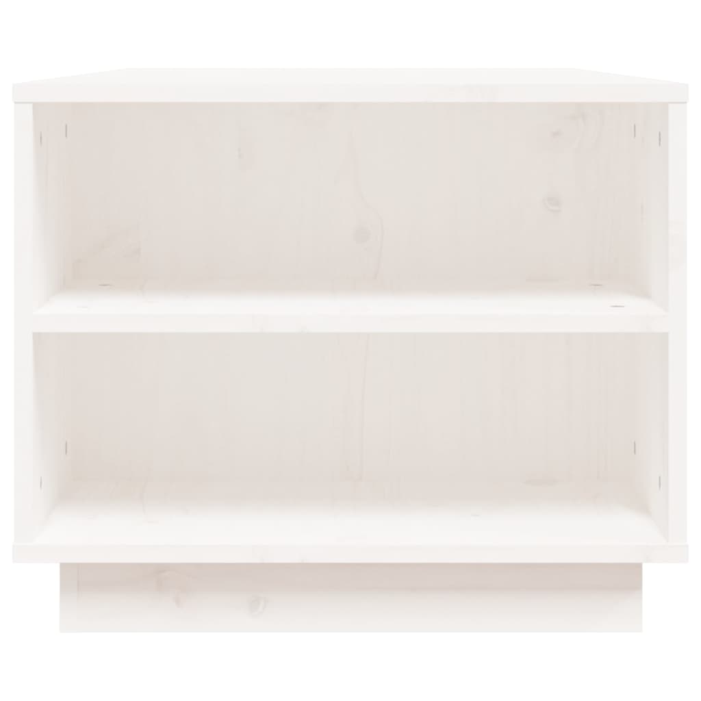 Table basse Blanc 90x49x40,5 cm Bois massif de pin - XIOS