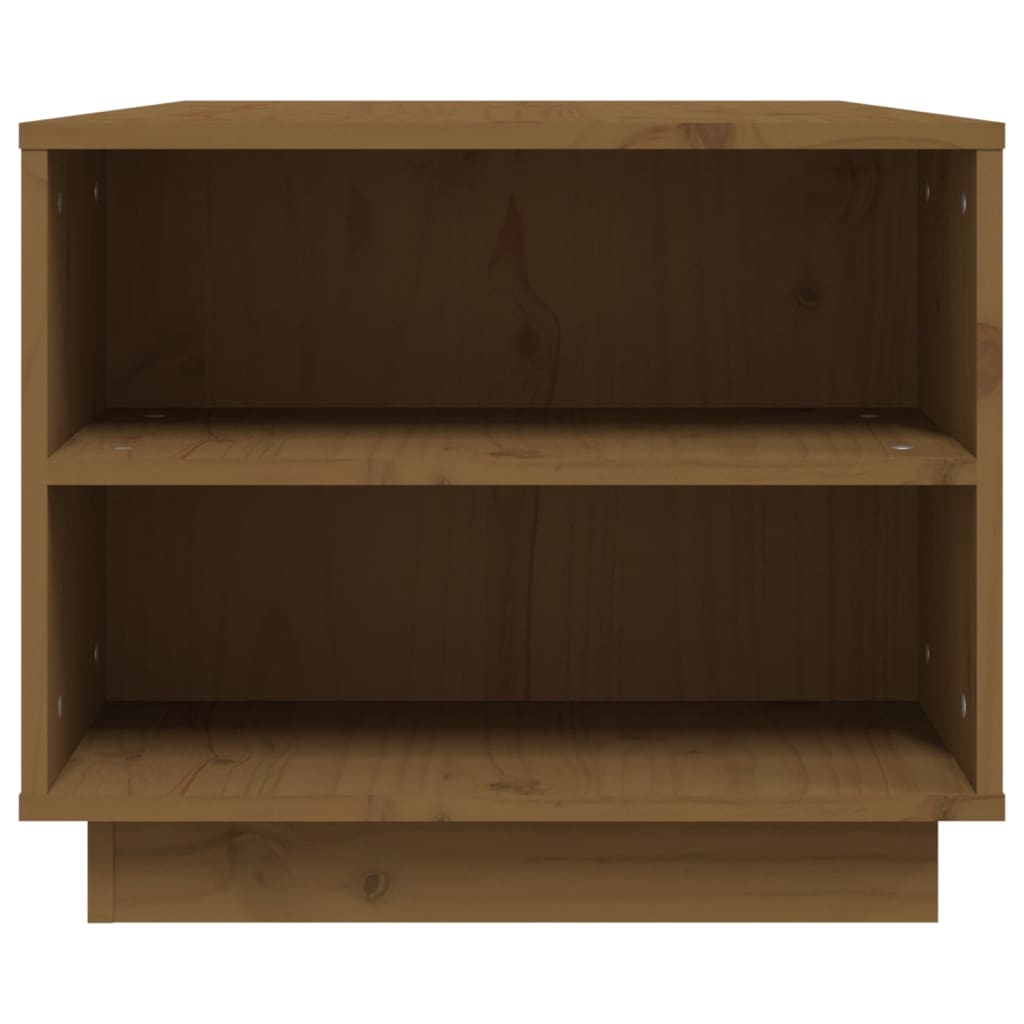 Table basse Marron miel 90x49x40,5 cm Bois massif de pin - XIOS
