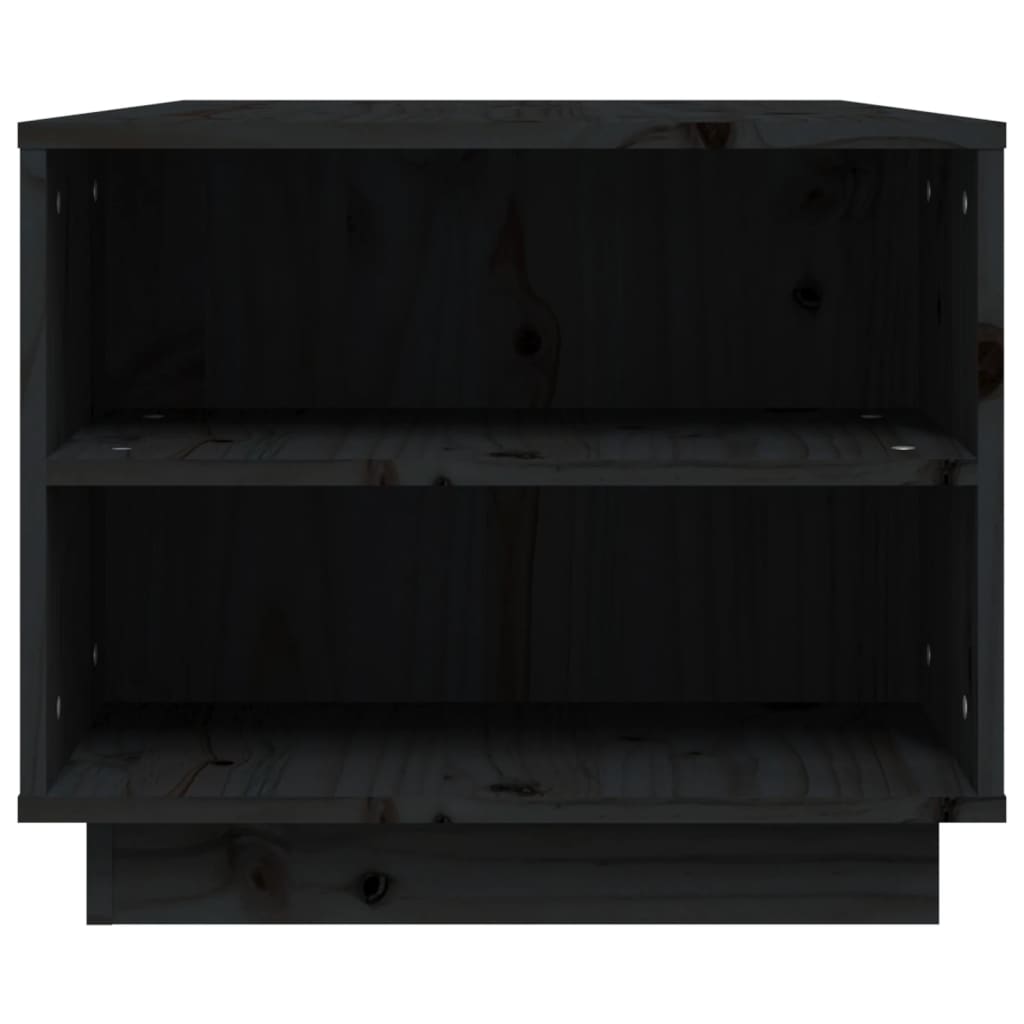 Table basse Noir 90x49x40,5 cm Bois massif de pin - XIOS