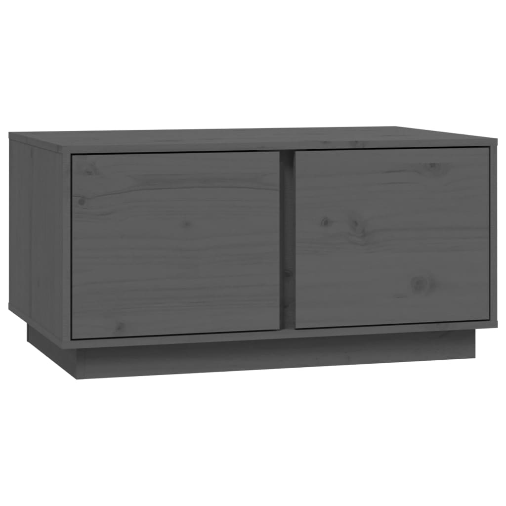 Table basse Gris 80x50x40 cm Bois massif de pin XIOS