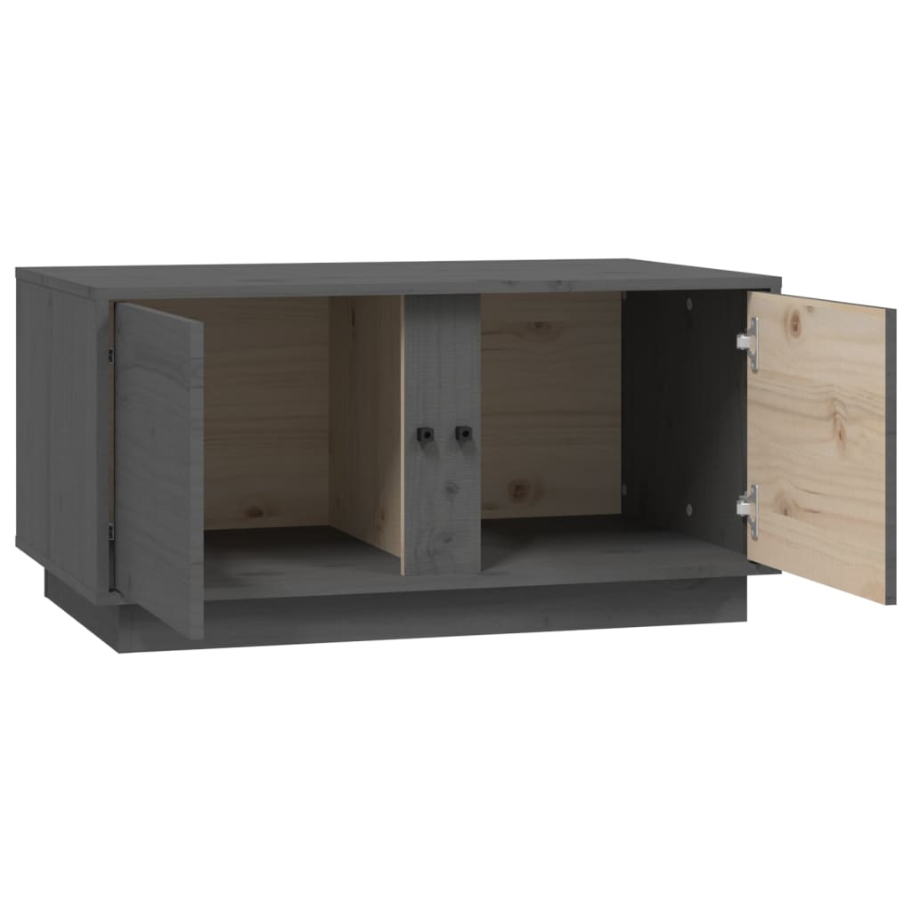 Table basse Gris 80x50x40 cm Bois massif de pin - XIOS