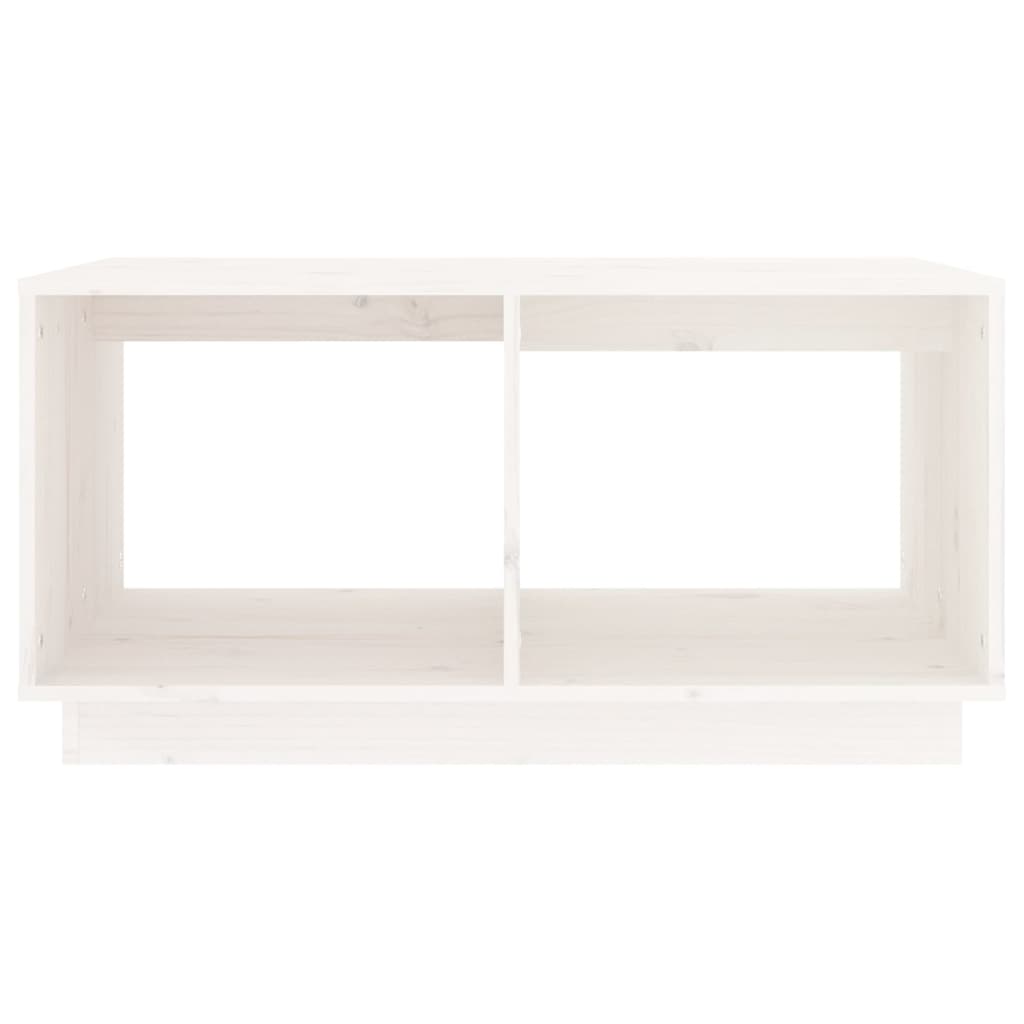 Table basse Blanc 80x50x40 cm Bois massif de pin - XIOS