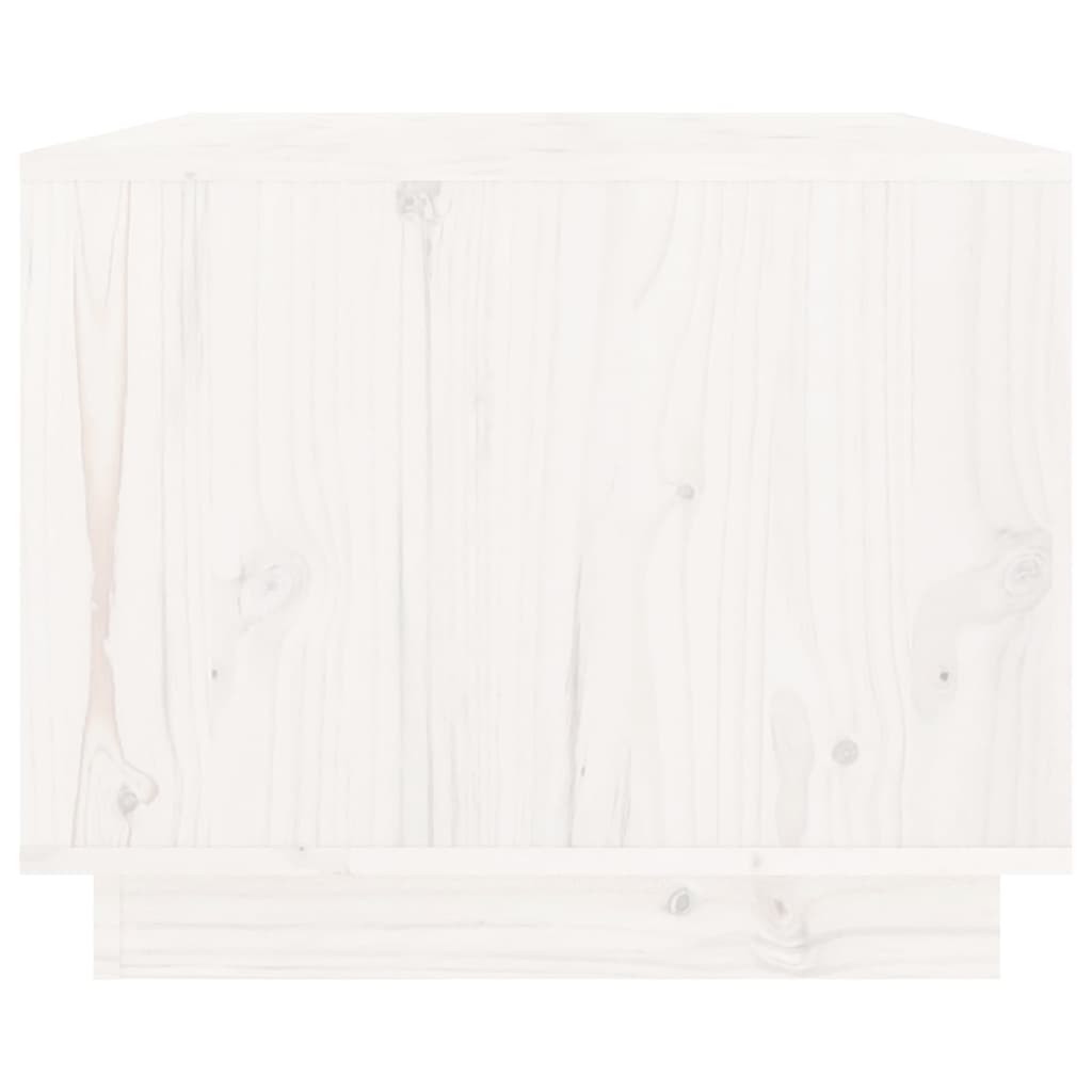 Table basse Blanc 80x50x40 cm Bois massif de pin - XIOS