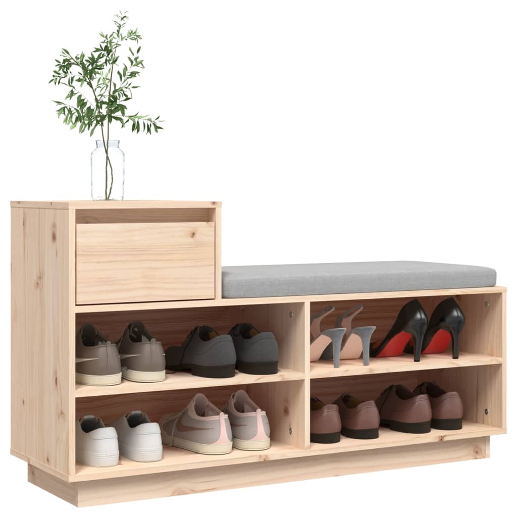 Armoire à chaussures 110x34x61 cm Bois de pin massif - XIOS