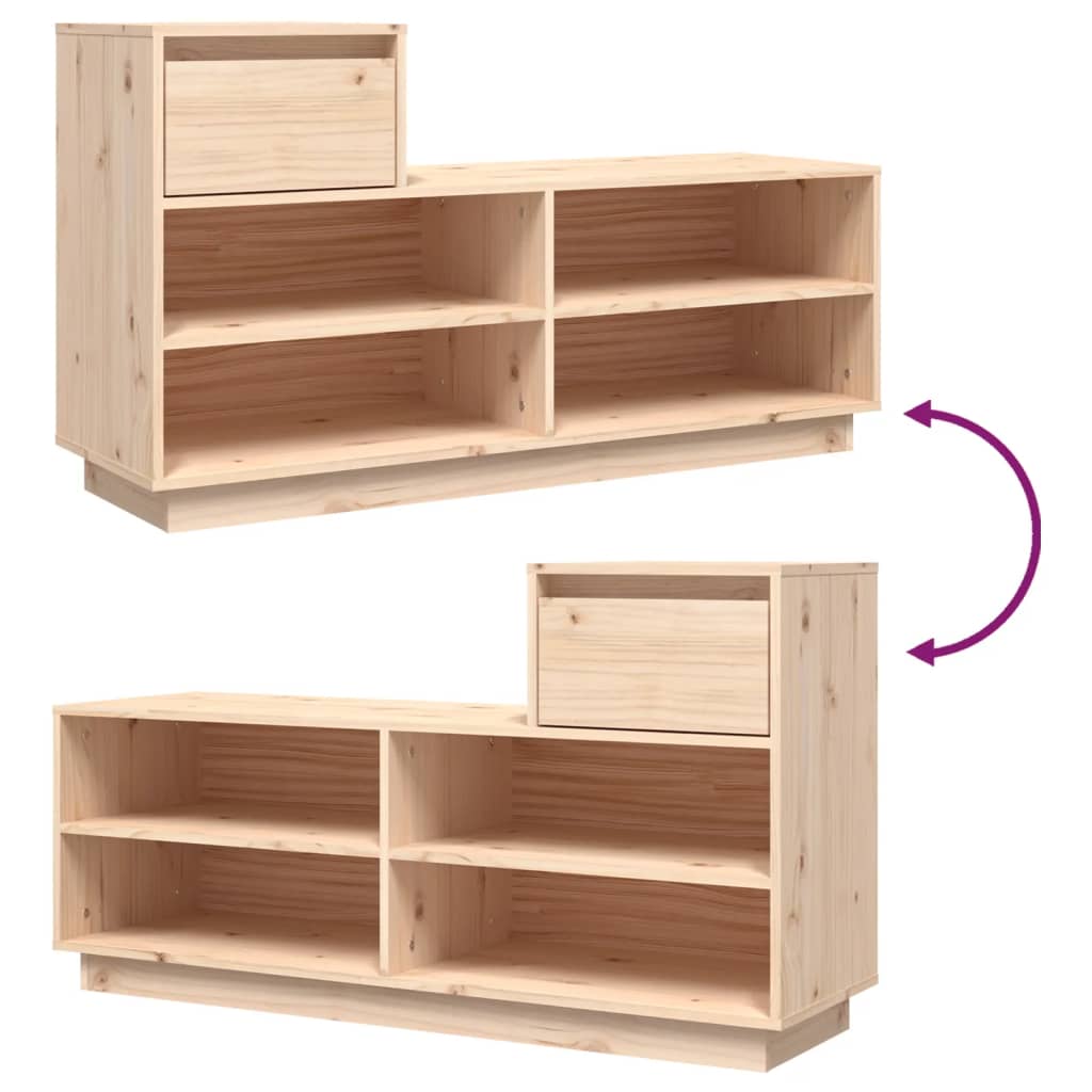 Armoire à chaussures 110x34x61 cm Bois de pin massif - XIOS