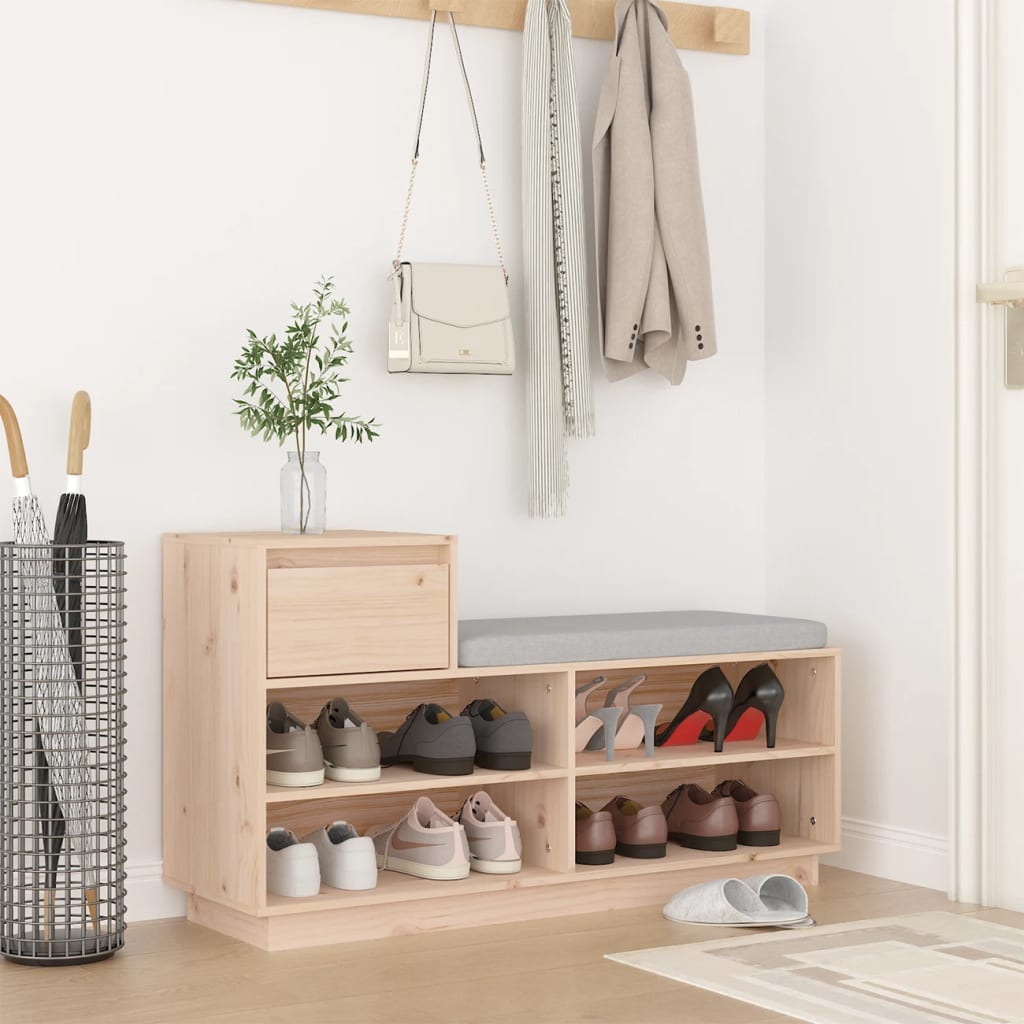 Armoire à chaussures 110x34x61 cm Bois de pin massif - XIOS