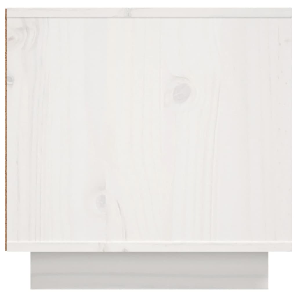 Meuble TV Blanc 156x40x40 cm Bois de pin massif - XIOS