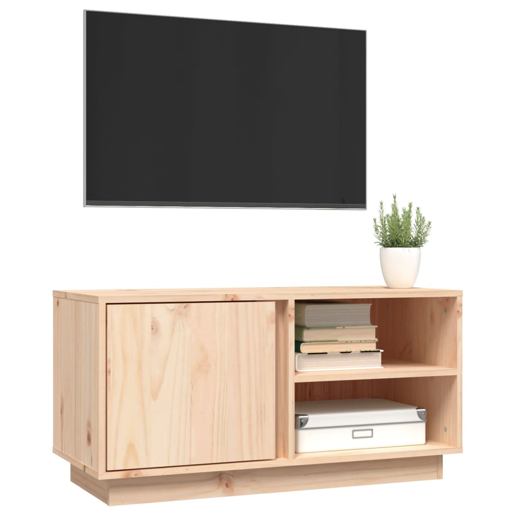 Meuble TV 80x35x40,5 cm Bois de pin massif - XIOS
