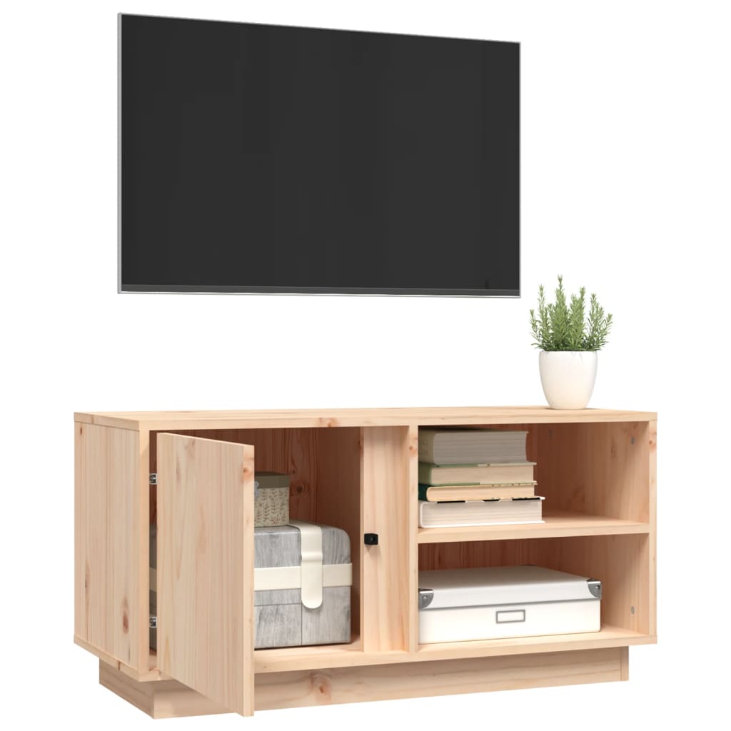 Meuble TV 80x35x40,5 cm Bois de pin massif - XIOS