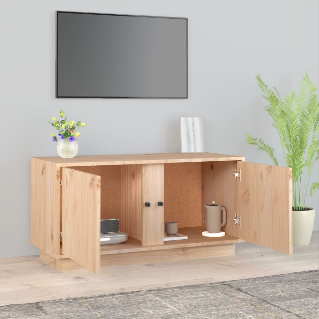 Meuble TV 80x35x40,5 cm Bois de pin massif - XIOS