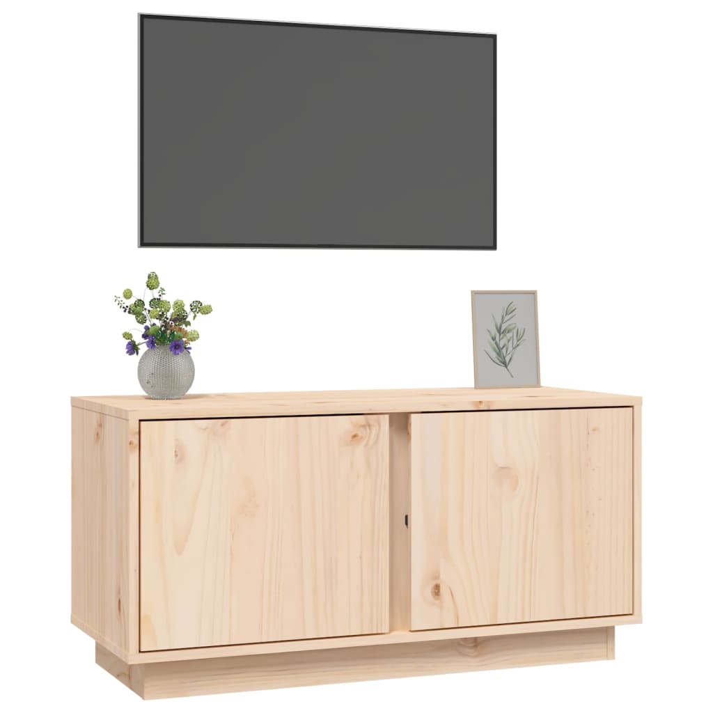 Meuble TV 80x35x40,5 cm Bois de pin massif - XIOS
