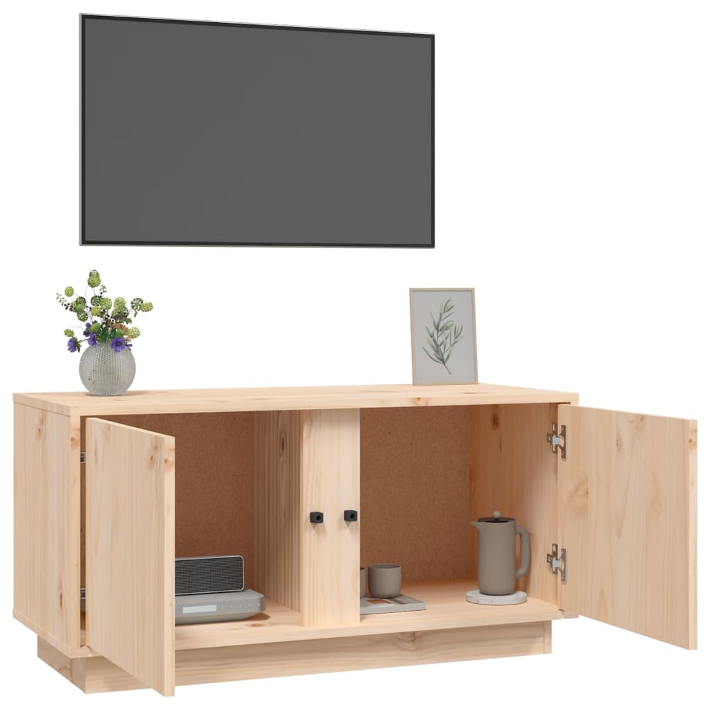 Meuble TV 80x35x40,5 cm Bois de pin massif - XIOS