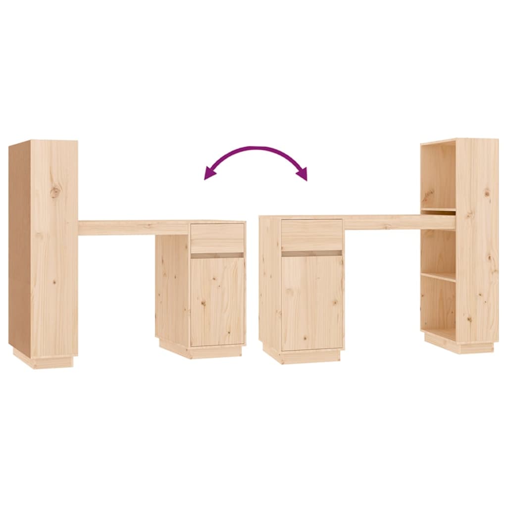 Bureau 110x53x117 cm Bois massif de pin - XIOS