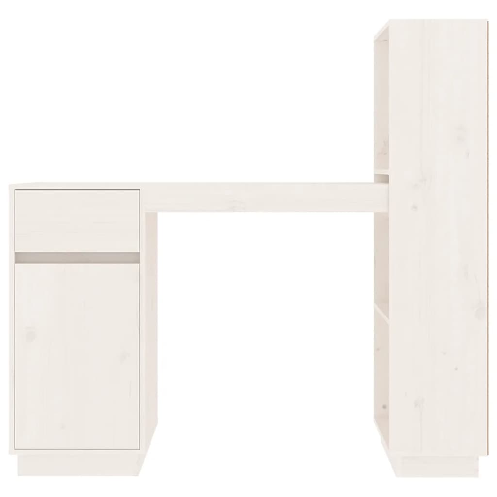 Bureau Blanc 110x53x117 cm Bois massif de pin - XIOS