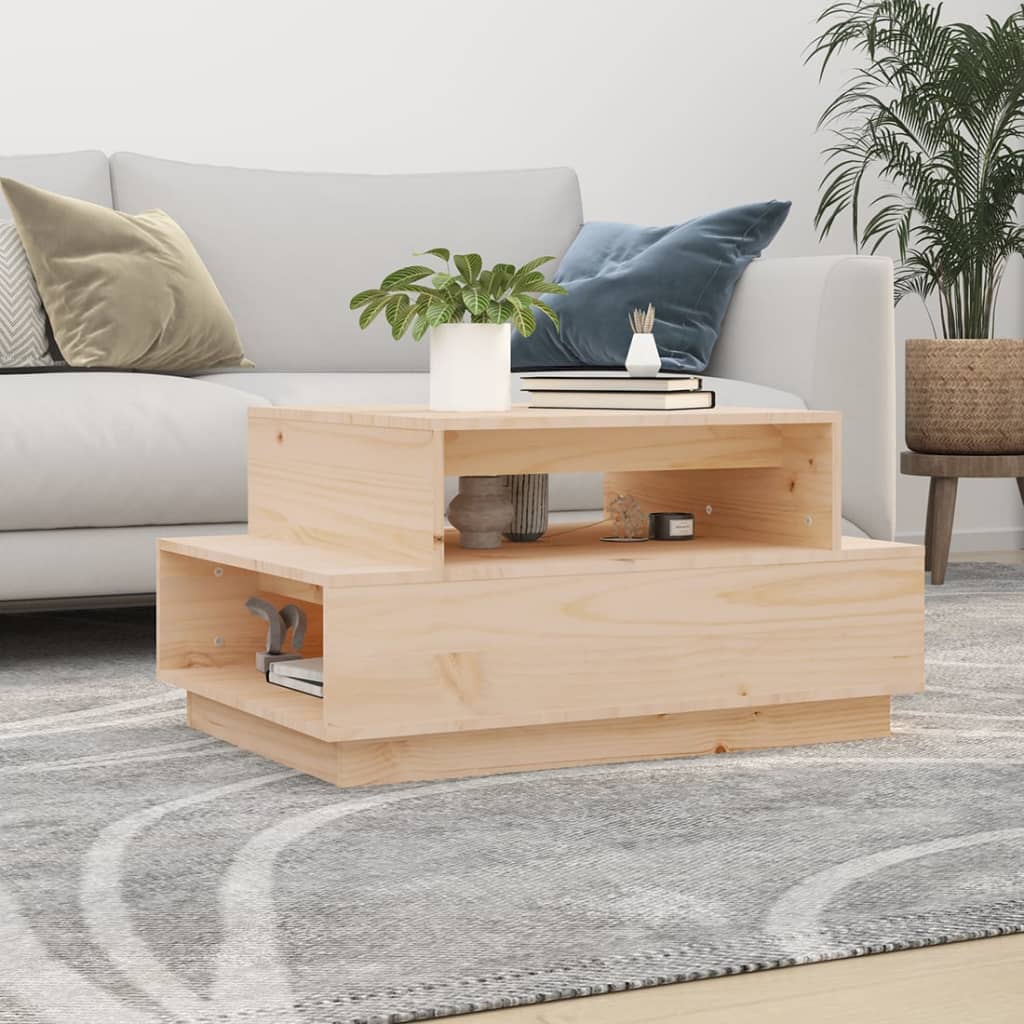 Table basse 80x55x40,5 cm Bois massif de pin - XIOS